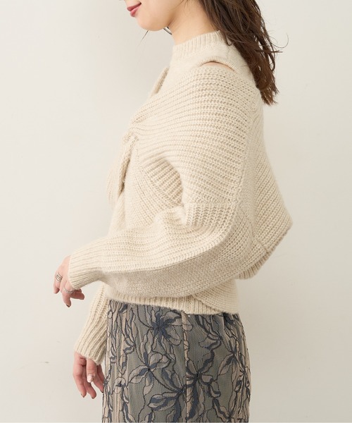 natural couture（ナチュラルクチュール）の「【WEB限定】ほわほわクロスニットアンサンブル（ニット/セーター・レディース・ベージュ/オフホワイト/ブラウン・FREE）」の19枚目の写真