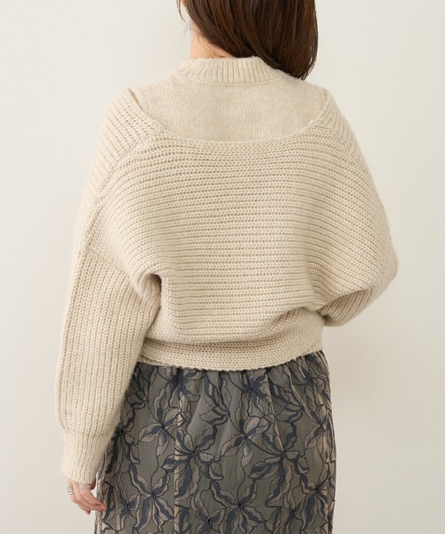 natural couture（ナチュラルクチュール）の「【WEB限定】ほわほわクロスニットアンサンブル（ニット/セーター・レディース・ベージュ/オフホワイト/ブラウン・FREE）」の15枚目の写真