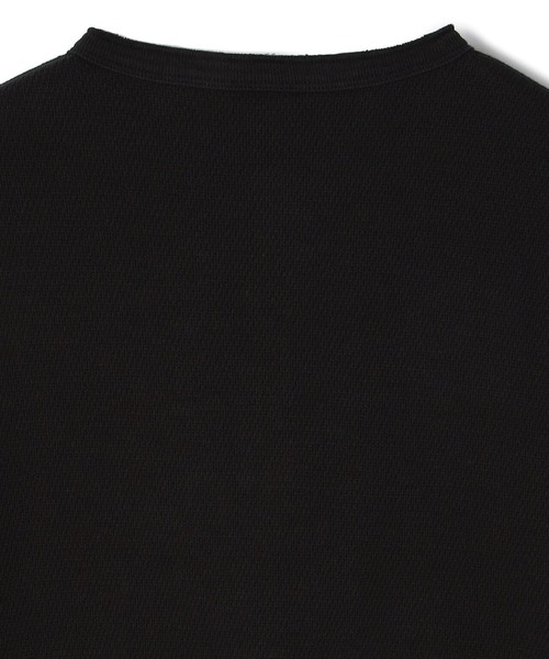schott（ショット）の「Schott/ショット/LS HONEYCOMB HENLEYNECK T-SHIRT/ハニカム　ヘンリーネック（Tシャツ/カットソー・メンズ・ホワイト/ブラック/ライトブルーグレー・SMALL/X-LARGE/MEDIUM/XX-LARGE/LARGE）」の6枚目の写真