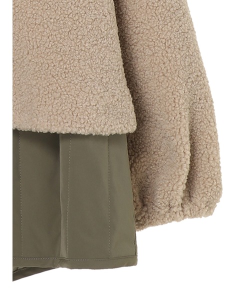 Green　Parks（グリーンパークス）の「【WEB限定】ボア×キルティングブルゾンセット＊（その他アウター・レディース・ベージュ/カーキ・FREE）」の19枚目の写真