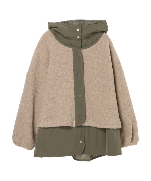 Green　Parks（グリーンパークス）の「【WEB限定】ボア×キルティングブルゾンセット＊（その他アウター・レディース・ベージュ/カーキ・FREE）」の22枚目の写真