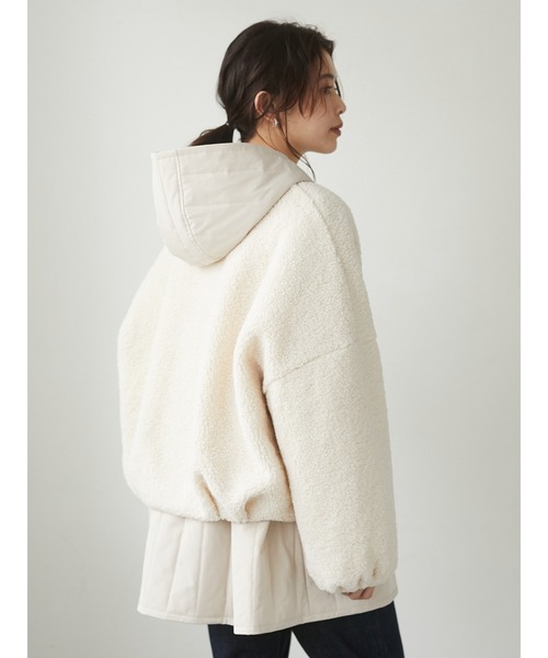 Green　Parks（グリーンパークス）の「【WEB限定】ボア×キルティングブルゾンセット＊（その他アウター・レディース・ベージュ/カーキ・FREE）」の8枚目の写真