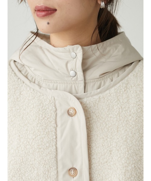 Green　Parks（グリーンパークス）の「【WEB限定】ボア×キルティングブルゾンセット＊（その他アウター・レディース・ベージュ/カーキ・FREE）」の9枚目の写真