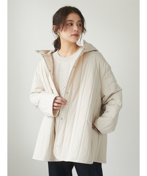 Green　Parks（グリーンパークス）の「【WEB限定】ボア×キルティングブルゾンセット＊（その他アウター・レディース・ベージュ/カーキ・FREE）」の11枚目の写真