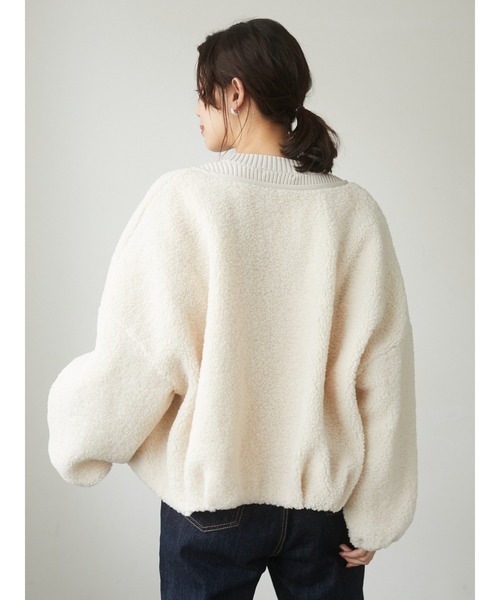 Green　Parks（グリーンパークス）の「【WEB限定】ボア×キルティングブルゾンセット＊（その他アウター・レディース・ベージュ/カーキ・FREE）」の14枚目の写真