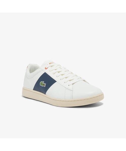 LACOSTE(ラコステ)の「メンズ CARNABY 0121 4(スニーカー・メンズ・オフホワイト/ホワイト×グリーン・25.5cm/26.5cm/28.5cm/25.0cm/26.0cm/27.0cm/28.0cm)」の1枚目の写真