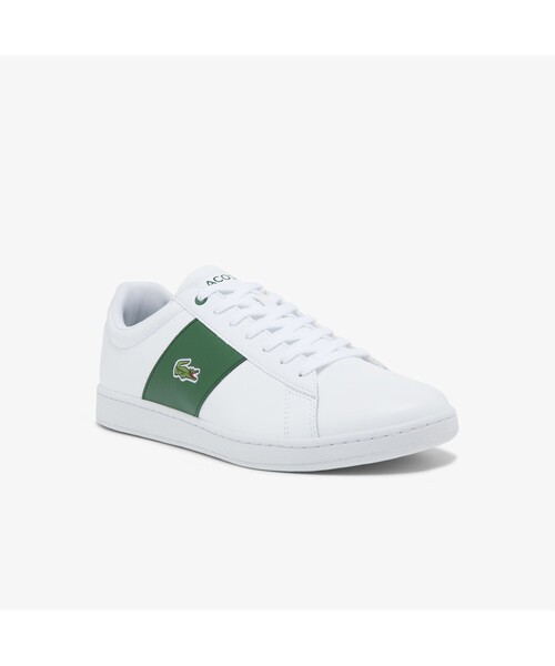 LACOSTE(ラコステ)の「メンズ CARNABY 0121 4(スニーカー・メンズ・オフホワイト/ホワイト×グリーン・25.5cm/26.5cm/28.5cm/25.0cm/26.0cm/27.0cm/28.0cm)」の2枚目の写真