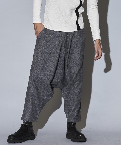 NO ID.(ノーアイディ)の「mp9444-ストレッチシャギーサルエルトラウザーズ(その他パンツ・メンズ・グレー/ベージュ/ブラック・1/3/2)」の14枚目の写真
