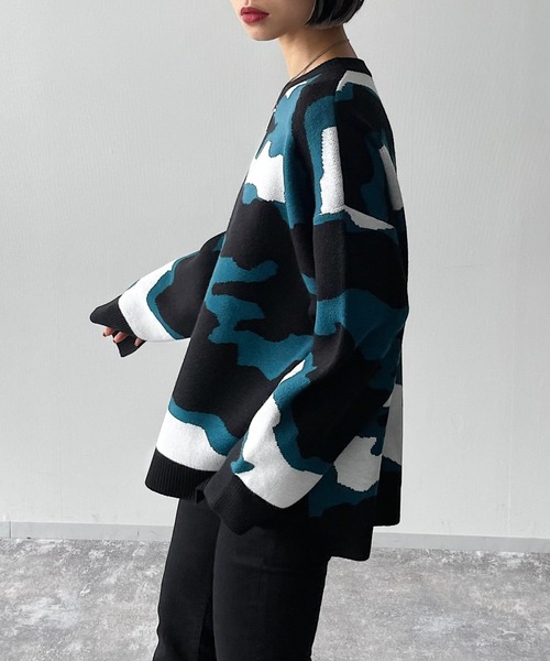 PAGEBOY（ページボーイ）の「モードマーブルニット（ニット/セーター・レディース・ブラック/ブラウン・FREE）」の5枚目の写真