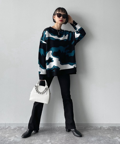 PAGEBOY（ページボーイ）の「モードマーブルニット（ニット/セーター・レディース・ブラック/ブラウン・FREE）」の12枚目の写真