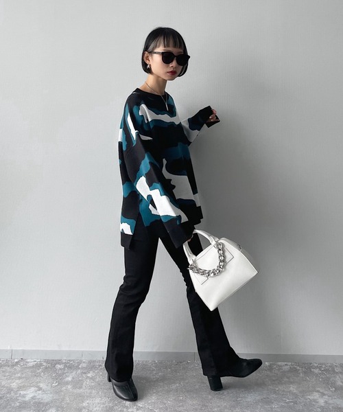 PAGEBOY（ページボーイ）の「モードマーブルニット（ニット/セーター・レディース・ブラック/ブラウン・FREE）」の9枚目の写真