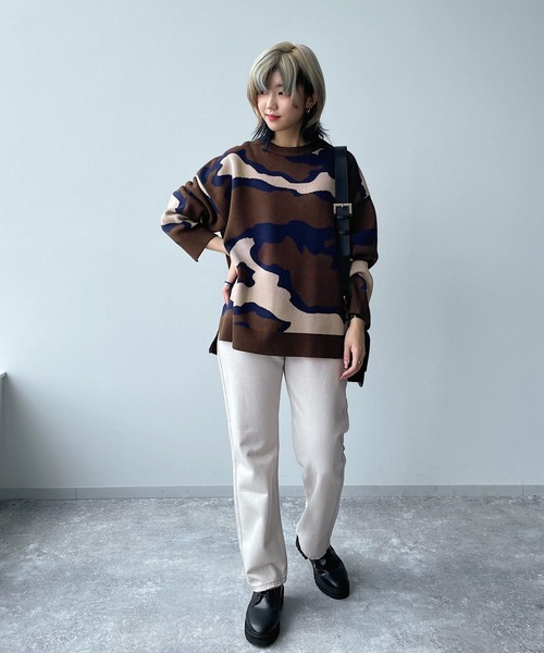 PAGEBOY（ページボーイ）の「モードマーブルニット（ニット/セーター・レディース・ブラック/ブラウン・FREE）」の14枚目の写真