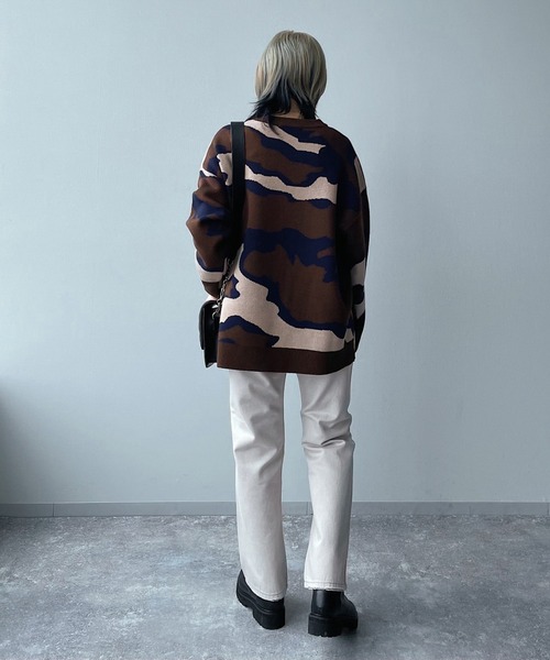 PAGEBOY（ページボーイ）の「モードマーブルニット（ニット/セーター・レディース・ブラック/ブラウン・FREE）」の7枚目の写真