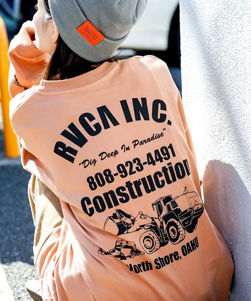 RVCA(ルーカ)の「【オンライン限定】RVCA メンズ DEEP DIG LONG SLEEVE ロングスリーブTシャツ【2021年秋冬モデル】/ルーカ袖プリント長袖バックプリントロンT(Tシャツ/カットソー・メンズ・ブラック/ブラウン/ホワイト・MEDIUM/LARGE/SMALL/X-LARGE)」の3枚目の写真