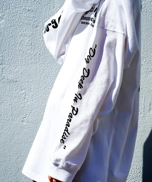 RVCA(ルーカ)の「【オンライン限定】RVCA メンズ DEEP DIG LONG SLEEVE ロングスリーブTシャツ【2021年秋冬モデル】/ルーカ袖プリント長袖バックプリントロンT(Tシャツ/カットソー・メンズ・ブラック/ブラウン/ホワイト・MEDIUM/LARGE/SMALL/X-LARGE)」の9枚目の写真