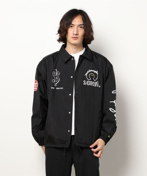 Mark Gonzales(マーク・ゴンザレス)の「【 Mark Gonzales / マークゴンザレス 】 1 cent. COACHES JACKET / ナイロン コーチ ジャケット(ナイロンジャケット・メンズ・ブラック・M/L)」の6枚目の写真