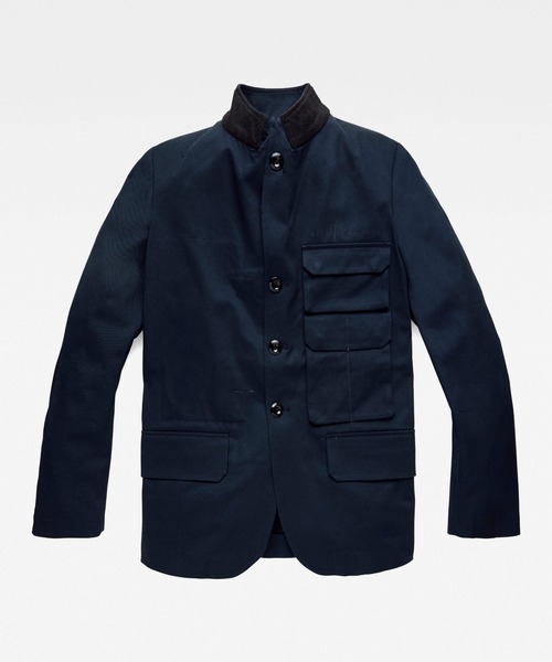 G-STAR（ジースター）の「STACKED POCKET BLAZER CONSTRUCTED/テーラードジャケット/ブレザー（テーラードジャケット・メンズ・ダークブルー・SMALL/MEDIUM/X-LARGE/X-SMALL/LARGE）」の5枚目の写真