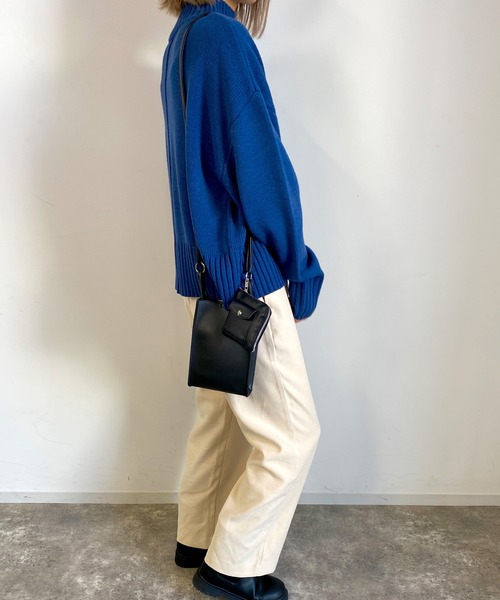 MLI'A（エムリア）の「センターシームタートルニット（ニット/セーター・レディース・レッド/ブルー/グリーン/アイボリー/グレー系その他/イエロー系その他/ブラック系その他2/ライトグリーン/ピンク/パープル・M）」の12枚目の写真