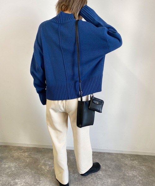 MLI'A（エムリア）の「センターシームタートルニット（ニット/セーター・レディース・レッド/ブルー/グリーン/アイボリー/グレー系その他/イエロー系その他/ブラック系その他2/ライトグリーン/ピンク/パープル・M）」の14枚目の写真