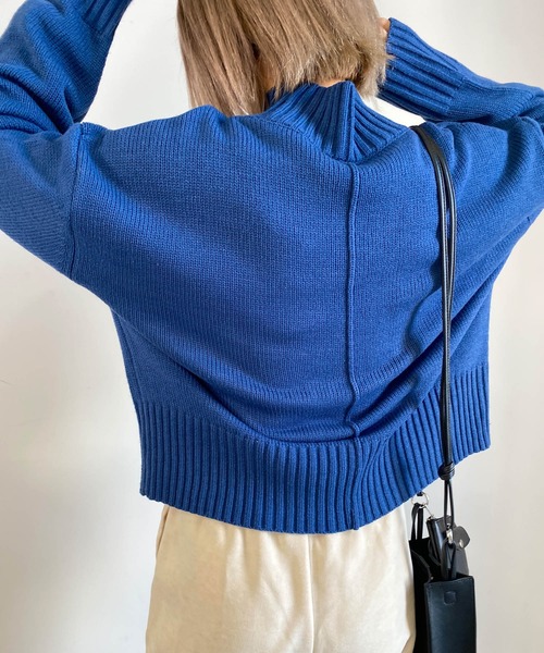 MLI'A（エムリア）の「センターシームタートルニット（ニット/セーター・レディース・レッド/ブルー/グリーン/アイボリー/グレー系その他/イエロー系その他/ブラック系その他2/ライトグリーン/ピンク/パープル・M）」の15枚目の写真