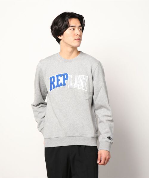 REPLAY クルーネック コットン スウェットシャツ関税送料込み REPLAY（リプレイ）の「REPLAY/リプレイ/オーガニックコットン