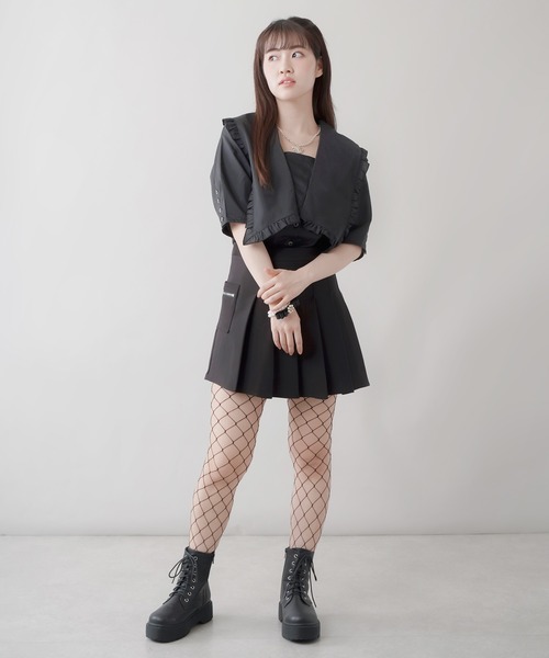 SPINNS(スピンズ)の「フェイクレザー7ホールレースアップブーツ(ブーツ・レディース・ホワイト/ブラック・LL/M/L)」の11枚目の写真