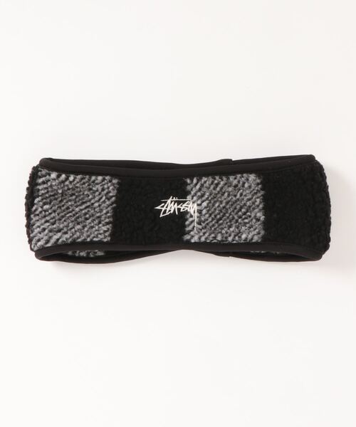 STUSSY(ステューシー)の「【STUSSY / ステューシー】 Plaid Polar Fleece Headband(その他小物・メンズ・ブラック/オレンジ系その他・FREE)」の2枚目の写真