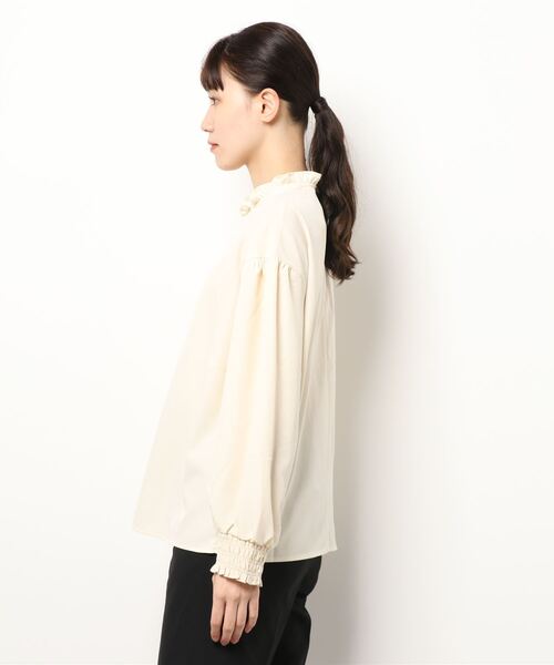 ehka sopo（エヘカソポ）の「スタンドカラーブラウス（シャツ/ブラウス・レディース・オフホワイト/キナリ・ﾌﾘ-）」の3枚目の写真