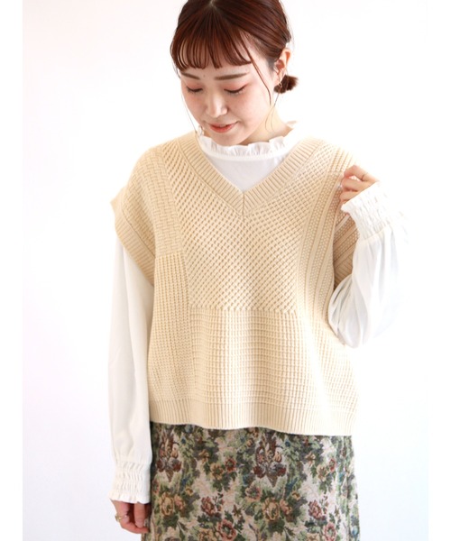 ehka sopo（エヘカソポ）の「スタンドカラーブラウス（シャツ/ブラウス・レディース・オフホワイト/キナリ・ﾌﾘ-）」の6枚目の写真