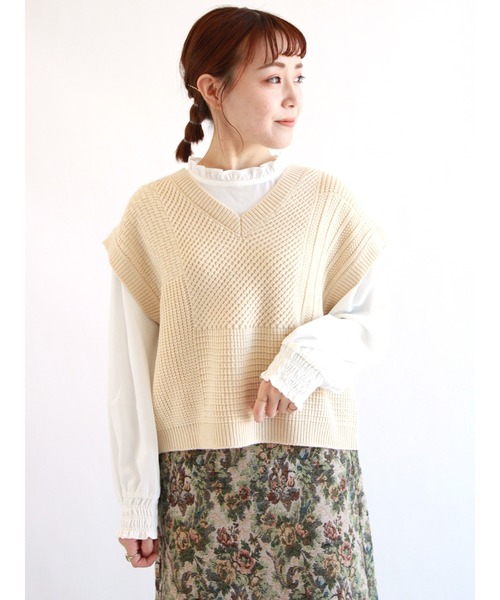 ehka sopo（エヘカソポ）の「スタンドカラーブラウス（シャツ/ブラウス・レディース・オフホワイト/キナリ・ﾌﾘ-）」の15枚目の写真