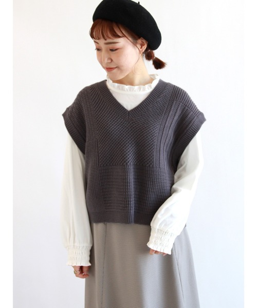 ehka sopo（エヘカソポ）の「スタンドカラーブラウス（シャツ/ブラウス・レディース・オフホワイト/キナリ・ﾌﾘ-）」の9枚目の写真