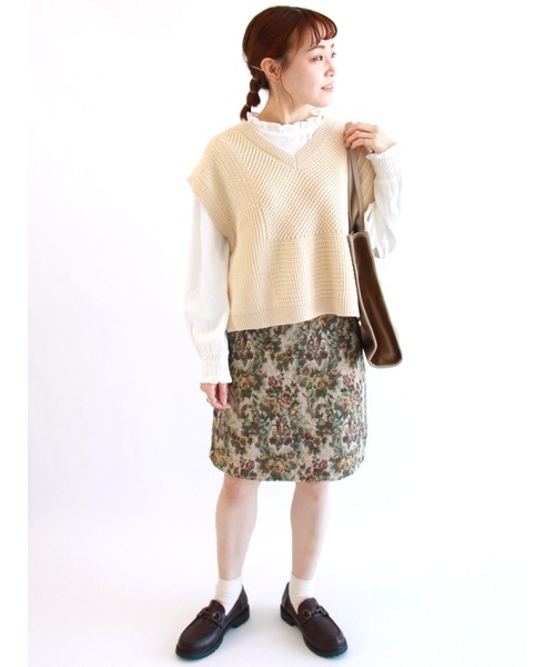 ehka sopo（エヘカソポ）の「スタンドカラーブラウス（シャツ/ブラウス・レディース・オフホワイト/キナリ・ﾌﾘ-）」の8枚目の写真