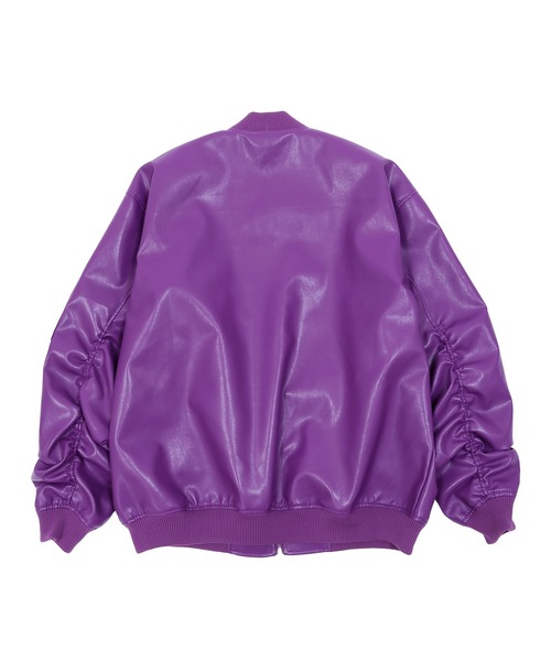 Figments（フィグメンツ）の「フェイクレザーボンバージャケット