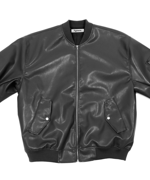 Figments（フィグメンツ）の「フェイクレザーボンバージャケット