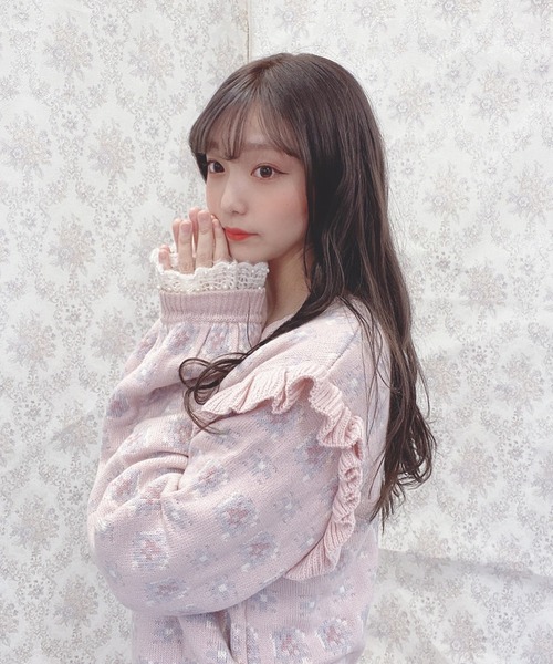 Swankiss(スワンキス)の「JF flower J/Q C/D(ニット/セーター・レディース・オフホワイト/サックスブルー/ピンク・FREE)」の16枚目の写真