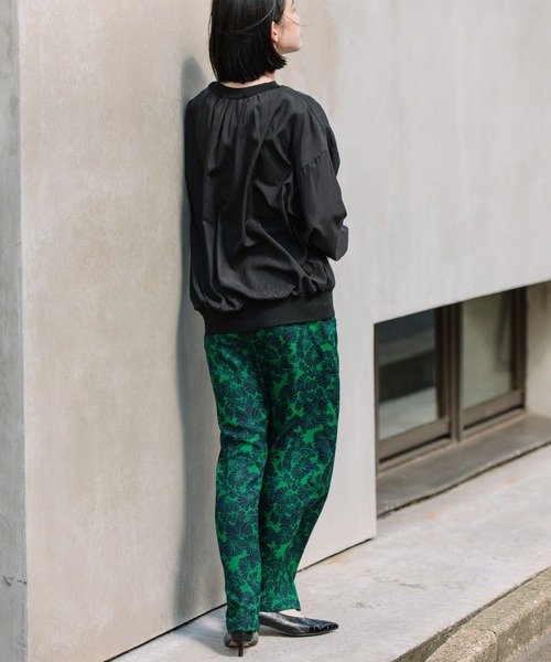 Munich(ミューニック)の「布帛×ニットリブラウンドネックプルオーバー(シャツ/ブラウス・レディース・ホワイト/ブラック/ベージュ・FREE)」の22枚目の写真