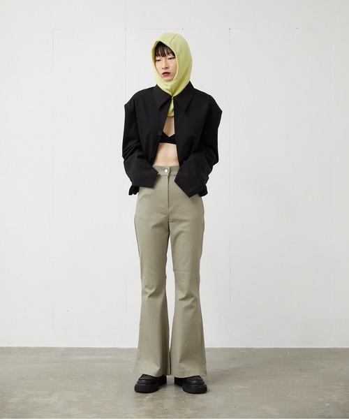 FEKETE(フェケテ)の「FEKETE FLARED COTTON PANTS(その他パンツ・レディース・ブラック/カーキ・FREE)」の6枚目の写真