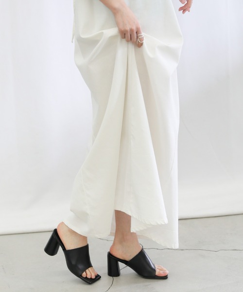 select MOCA(セレクトモカ)の「ミュールヒールサンダル(サンダル・レディース・ブラック/アイボリー・SMALL/MEDIUM/LARGE)」の10枚目の写真