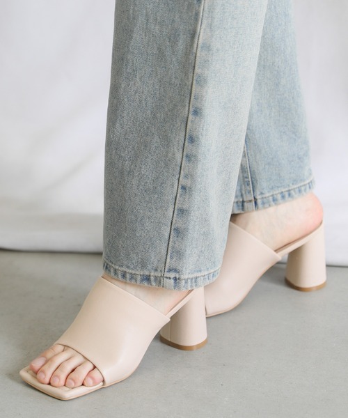 select MOCA(セレクトモカ)の「ミュールヒールサンダル(サンダル・レディース・ブラック/アイボリー・SMALL/MEDIUM/LARGE)」の6枚目の写真