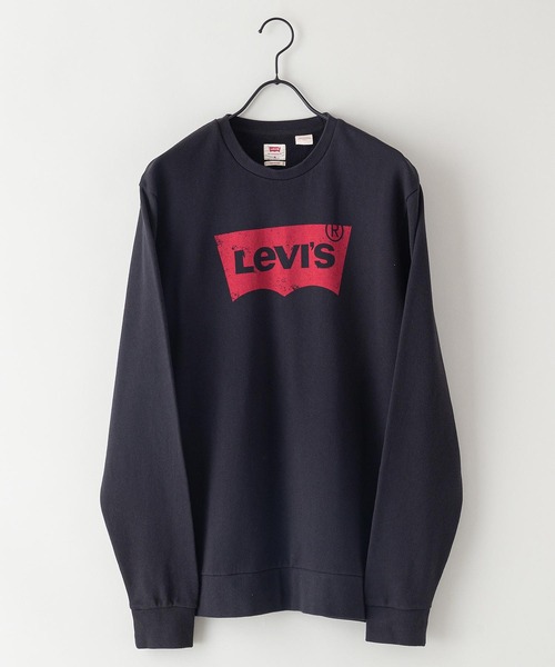 Levi's(リーバイス)の「【LEVI'S/リーバイス】バットウィング ブランドロゴスウェットトレーナー 19492(スウェット・メンズ・ホワイト/ブラック・SMALL/MEDIUM/LARGE)」の1枚目の写真