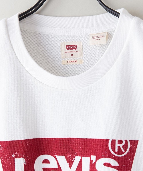 Levi's(リーバイス)の「【LEVI'S/リーバイス】バットウィング ブランドロゴスウェットトレーナー 19492(スウェット・メンズ・ホワイト/ブラック・SMALL/MEDIUM/LARGE)」の4枚目の写真