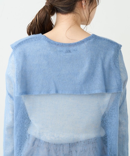 PUAL CE CIN（ピュアルセシン）の「モヘア混セーラーカラープルオーバー（ニット/セーター・レディース・ブラック/ブラウン/ブルー・FREE）」の20枚目の写真