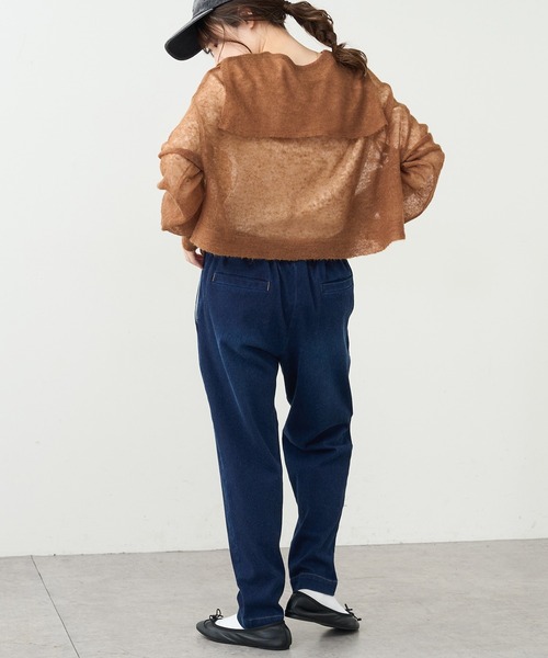 PUAL CE CIN（ピュアルセシン）の「モヘア混セーラーカラープルオーバー（ニット/セーター・レディース・ブラック/ブラウン/ブルー・FREE）」の12枚目の写真