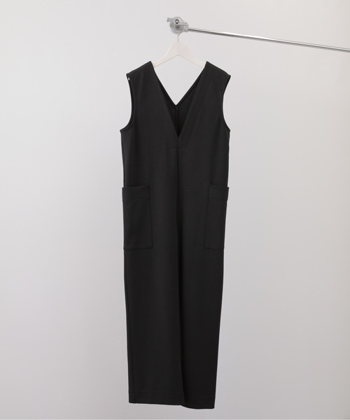 ap retro（アプレトロ）の「ポンチVネックオールインワン　サロペット（つなぎ/オールインワン・レディース・ブラック/グレー/グレイッシュベージュ/カーキ/ネイビー・FREE）」の21枚目の写真