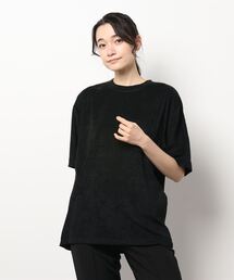 /Bl/半袖ポケットTシャツ パイル素材