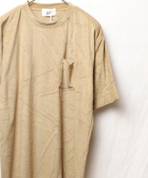 /Bl/半袖ポケットTシャツ パイル素材