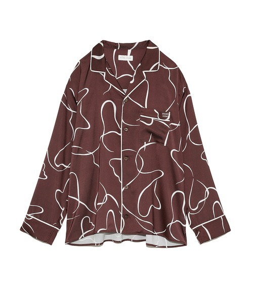 SNIDEL HOME ハートプリントサテンシャツ・ハートプリントサテンパンツ SNIDEL HOME（スナイデルホーム）の「【メンズ】ハートプリント