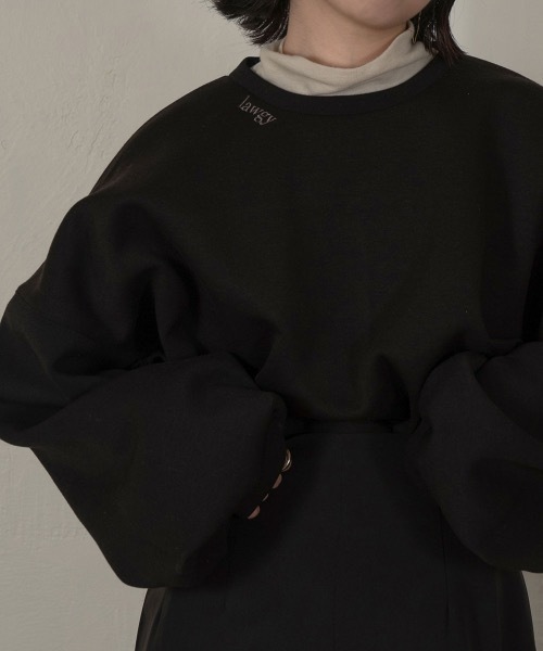 lawgy（ラウジー）の「lawgy logo sweat（スウェット・レディース・ブラック/カーキ/アイボリー・FREE）」の15枚目の写真