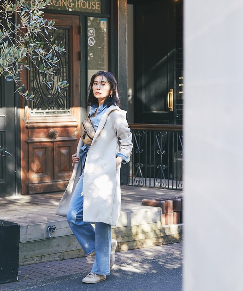 RIVE DROITE(リヴドロワ)の「綺麗見えフードコート/ダンボールZIPコート(その他アウター・レディース・ベージュ/ネイビー/ライトグレー系/ピンク・FREE)」の22枚目の写真