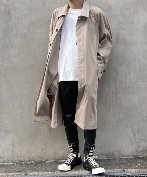 A4A（エーフォーエー）の「A4A/エーフォーエー/ステンカラーコート（ステンカラーコート・メンズ・ブラック/ベージュ・MEDIUM/LARGE）」の18枚目の写真